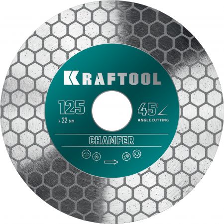 KRAFTOOL CHAMFER 125 мм (22.2 мм, 25х1.6 мм) Шлифовально-отрезной алмазный диск (36689-125) KRAFTOOL CHAMFER 125 мм (22.2 мм, 25х1.6 мм) Шлифовально-отрезной алмазный диск (36689-125)