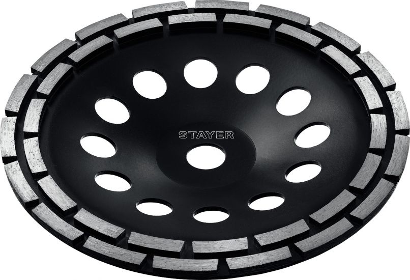 Двухрядная алмазная чашка STAYER Double d 230 мм