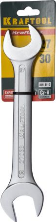Ключ KRAFTOOL EXPERT гаечный рожковый, Cr-V сталь, хромированный, 27х30мм Ключ KRAFTOOL EXPERT гаечный рожковый, Cr-V сталь, хромированный, 27х30мм