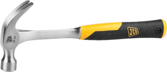 Молоток-гвоздодер JCB цельнокованый, двухкомпонентная виброгасящая рукоятка, 550г 