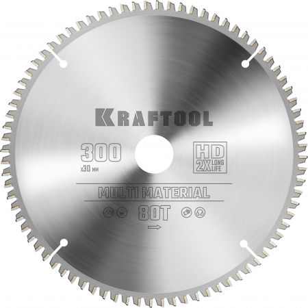 KRAFTOOL Multi Material, 300 х 30 мм, 80Т, пильный диск по алюминию (36953-300-30) KRAFTOOL Multi Material, 300 х 30 мм, 80Т, пильный диск по алюминию (36953-300-30)