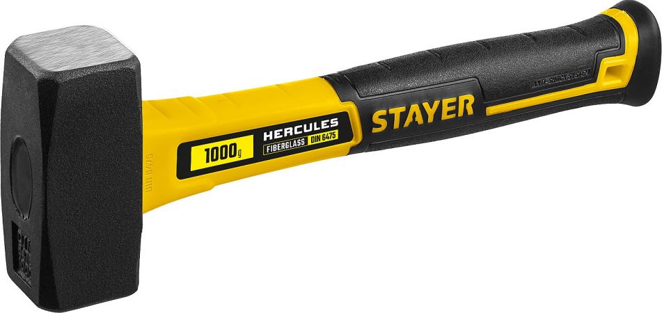 STAYER Hercules 1 кг кувалда с фиберглассовой рукояткой STAYER Hercules 1 кг кувалда с фиберглассовой рукояткой