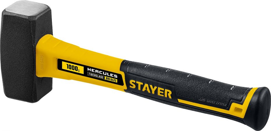 STAYER Hercules 1 кг кувалда с фиберглассовой рукояткой STAYER Hercules 1 кг кувалда с фиберглассовой рукояткой