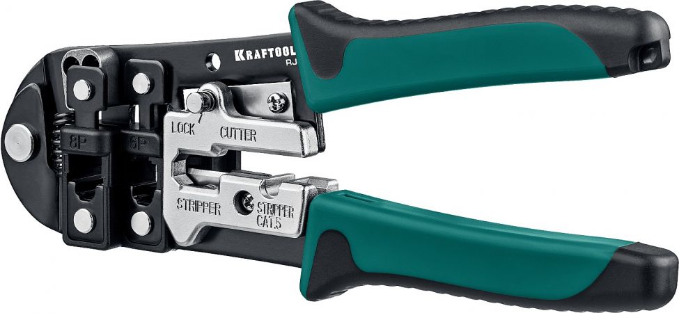 RJ  кримпер универсальный, RJ45, RJ11/RJ12, KRAFTOOL