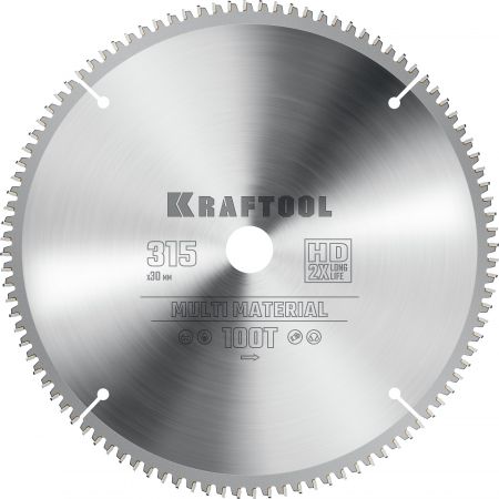 KRAFTOOL Multi Material, 315 х 30 мм, 96Т, пильный диск по алюминию (36953-315-30) KRAFTOOL Multi Material, 315 х 30 мм, 96Т, пильный диск по алюминию (36953-315-30)