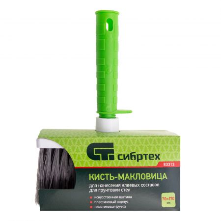Кисть-макловица, 70 x 170, искусственная щетина, пластиковый корпус, пластиковая ручкаСибртех Кисть-макловица, 70 x 170, искусственная щетина, пластиковый корпус, пластиковая ручкаСибртех