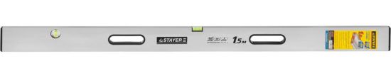 Правило-уровень STAYER PROFI алюминиевый, 2 глазка, 2 ручки, усилен прямоуг профиль, с ребром жесткости, 1,5м 
