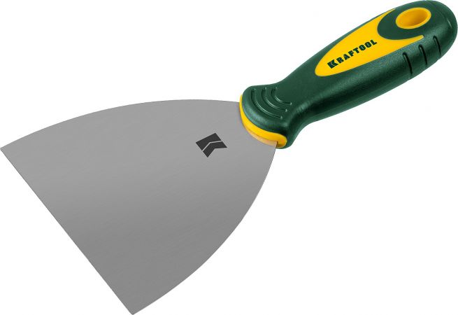 Шпательная лопатка KRAFTOOL с 2-компонент ручк, профилиров нержав полотно, 125мм 