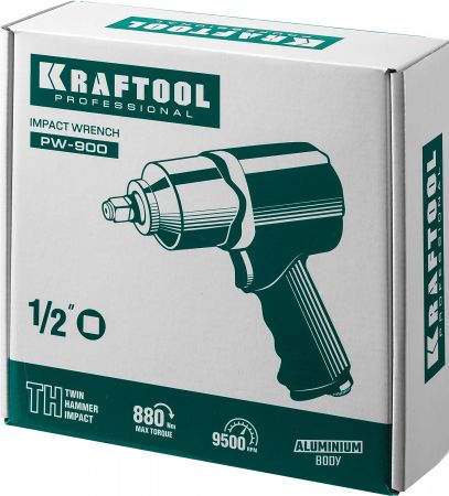 KRAFTOOL PW-900 ударный пневматический гайковерт, 1/2", 880 Нм KRAFTOOL PW-900 ударный пневматический гайковерт, 1/2", 880 Нм