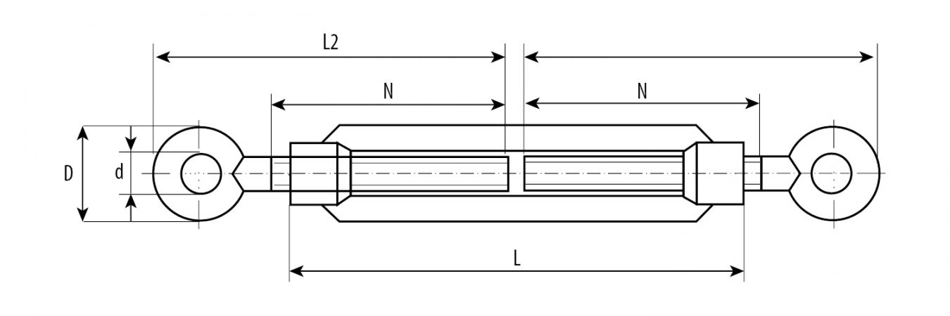 Талреп DIN 1480, кольцо-кольцо, М10, 6 шт, кованая натяжная муфта, оцинкованный, ЗУБР Профессионал Талреп DIN 1480, кольцо-кольцо, М10, 6 шт, кованая натяжная муфта, оцинкованный, ЗУБР Профессионал