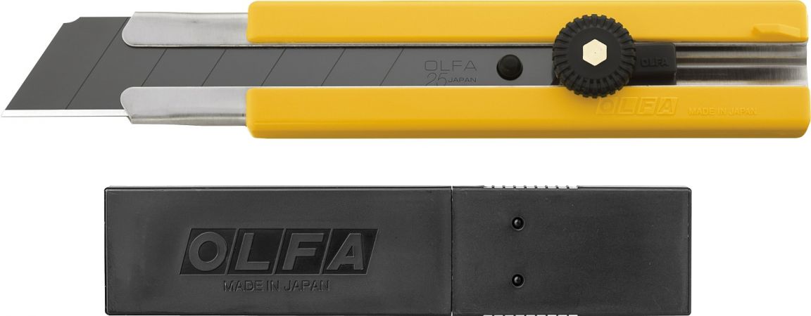 Нож OLFA с выдвижным лезвием, в комплекте с лезвиями 5 шт 25мм Нож OLFA с выдвижным лезвием, в комплекте с лезвиями 5 шт 25мм