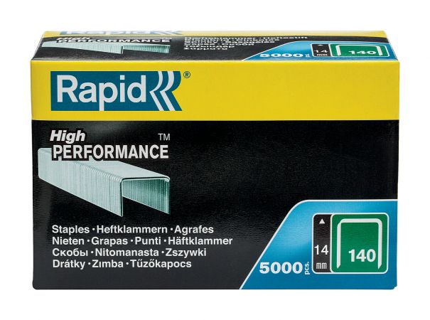 RAPID 14 мм широкие скобы, супертвердые, профессиональные тип 140 (G / 11 / 57), 5000 шт RAPID 14 мм широкие скобы, супертвердые, профессиональные тип 140 (G / 11 / 57), 5000 шт