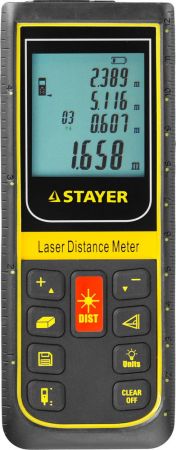 Дальномер STAYER PROFI лазерный, SDL-100, точность 2мм, дальность 100м Дальномер STAYER PROFI лазерный, SDL-100, точность 2мм, дальность 100м