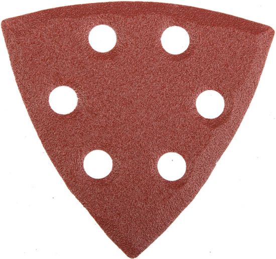 Треугольник шлифовальный универсальный STAYER MASTER на велкро основе, 6 отверстий, Р80, 93х93х93мм, 5шт 