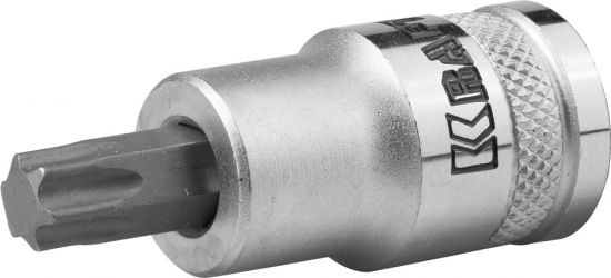 Торцовая бита-головка KRAFTOOL INDUSTRIE QUALITAT, материал S2, TORX, сатинированная, 1/2, Т50 
