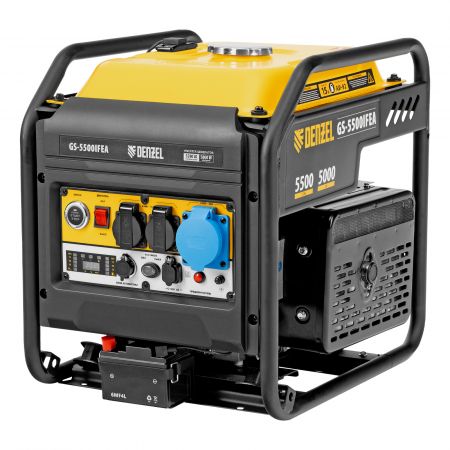 Генератор инверторный GS-5500iFEA, 5,5 кВт, 230 В, открытый корпус, электростартер, ATS DENZEL, 94720 Генератор инверторный GS-5500iFEA, 5,5 кВт, 230 В, открытый корпус, электростартер, ATS DENZEL, 94720