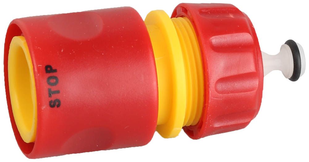 Соединитель с автостопом GRINDA из ударопрочной пластмассы, 1/2 