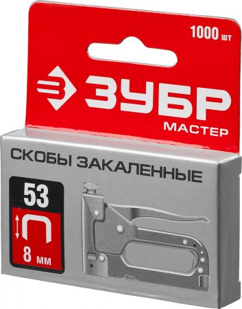 ЗУБР 8 мм скобы для степлера тонкие тип 53, 1000 шт ЗУБР 8 мм скобы для степлера тонкие тип 53, 1000 шт