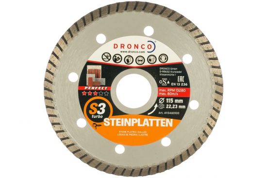 Алмазный диск S3 Turbo (Turbo F) 125x2.1x22.23 DRONCO