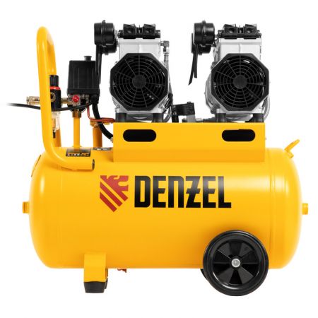 Компрессор безмасляный, малошумный DLS 2200/50, 2200 Вт, 2x1100, 50 л, 380 л/мин// Denzel Компрессор безмасляный, малошумный DLS 2200/50, 2200 Вт, 2x1100, 50 л, 380 л/мин// Denzel