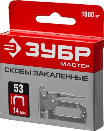 ЗУБР 14 мм скобы для степлера тонкие тип 53, 1000 шт ЗУБР 14 мм скобы для степлера тонкие тип 53, 1000 шт