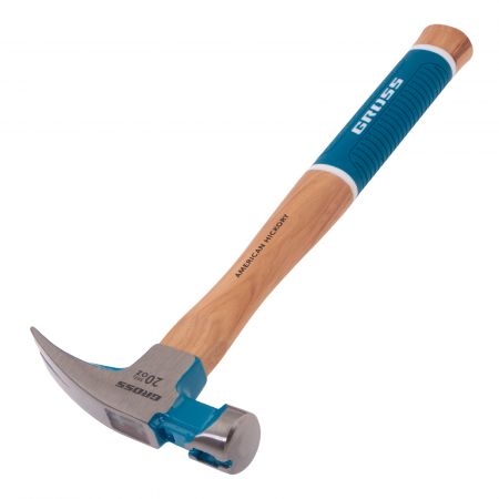Молоток-гвоздодер,560 г, угол 75, магнит, обрезиненная рукоятка AMERICAN HICKORY // GROSS Молоток-гвоздодер,560 г, угол 75, магнит, обрезиненная рукоятка AMERICAN HICKORY // GROSS