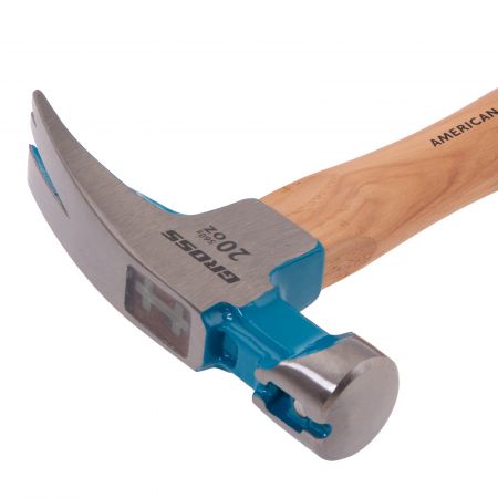 Молоток-гвоздодер,560 г, угол 75, магнит, обрезиненная рукоятка AMERICAN HICKORY // GROSS Молоток-гвоздодер,560 г, угол 75, магнит, обрезиненная рукоятка AMERICAN HICKORY // GROSS