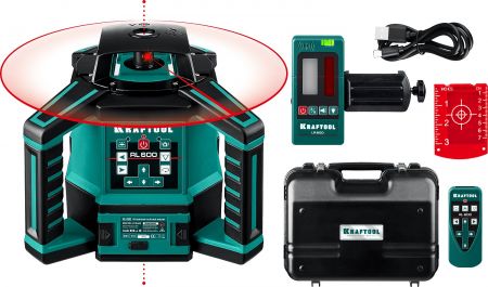 KRAFTOOL RL600 ротационный лазерный нивелир