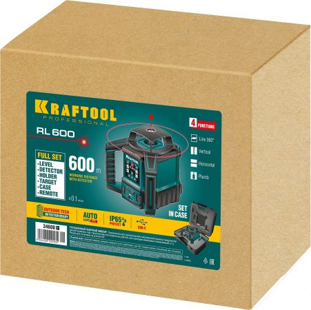 KRAFTOOL RL600 ротационный лазерный нивелир KRAFTOOL RL600 ротационный лазерный нивелир
