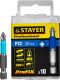 Биты STAYER PROFESSIONAL ProFix Pozidriv, тип хвостовика E 1/4, № 2, L=50мм, 10шт