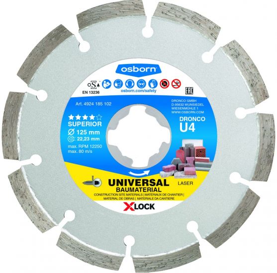 Алмазный диск U4 (LT46) X-Lock 125х2,2 DRONCO