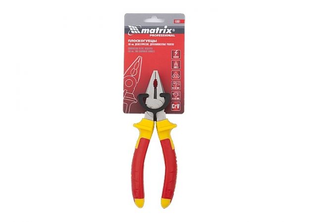 Плоскогубцы комбинированные, Insulated, 160 мм, двухкомпонентные рукоятки Matrix Professional Плоскогубцы комбинированные, Insulated, 160 мм, двухкомпонентные рукоятки Matrix Professional