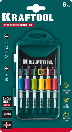 Precision-6 набор часовых отверток для точных работ 6 предм., KRAFTOOL