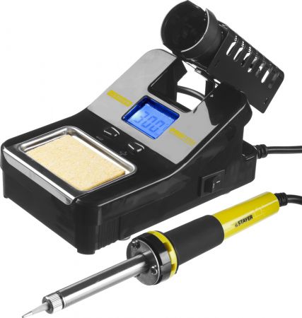 Паяльная станция STAYER "PROFI" PROTerm цифровая с ЖК дисплеем, диапазон 160-520°C, шаг 10°C, 48Вт