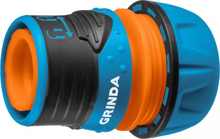 GRINDA PROLine TL-12, 1/2", соединитель быстросъёмный для шланга, с запирающим механизмом, из ударопрочного пластика с TPR