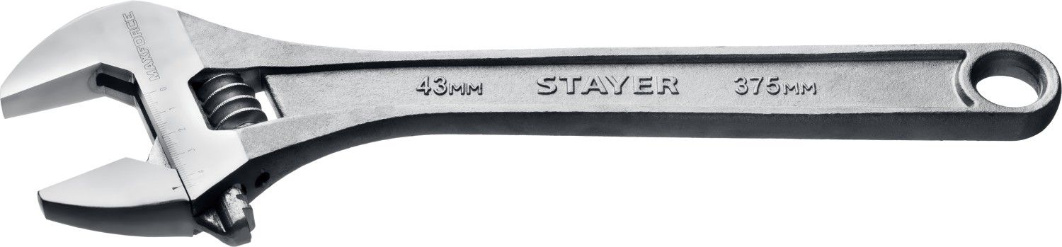 Ключ разводной MAX-Force, 375 / 43 мм, STAYER Ключ разводной MAX-Force, 375 / 43 мм, STAYER