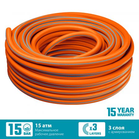 GRINDA FLEX 3, 1″, 25 м, 15 атм, из термоэластопласта, трёхслойный, армированный, гибкий, поливочный шланг, PROLine (429008-1-25) GRINDA FLEX 3, 1″, 25 м, 15 атм, из термоэластопласта, трёхслойный, армированный, гибкий, поливочный шланг, PROLine (429008-1-25)
