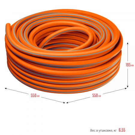 GRINDA FLEX 3, 1″, 25 м, 15 атм, из термоэластопласта, трёхслойный, армированный, гибкий, поливочный шланг, PROLine (429008-1-25) GRINDA FLEX 3, 1″, 25 м, 15 атм, из термоэластопласта, трёхслойный, армированный, гибкий, поливочный шланг, PROLine (429008-1-25)