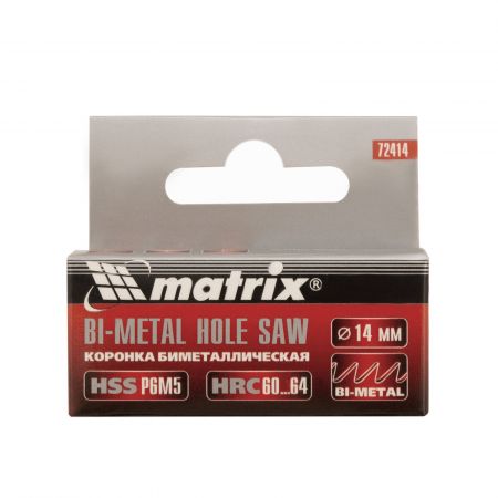 Коронка Bimetal, 14 мм Matrix