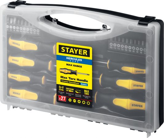 STAYER Hercules-K27 набор отверток с насадками 27 шт