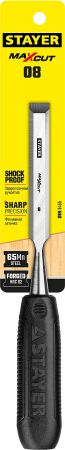 Стамеска STAYER Max-Cut плоская с пластмассовой ручкой, 8мм 