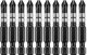 Биты KRAFTOOL Impact Pro, Pozidriv, тип хвостовика E 1/4", PZ2, 50мм, 10шт, в пластиковом боксе
