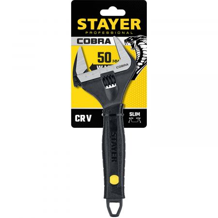 Ключ разводной COBRA, 250 / 50 мм, STAYER Ключ разводной COBRA, 250 / 50 мм, STAYER