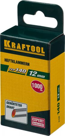 KRAFTOOL 12 мм скобы для степлера плоские тип 140, 1000 шт