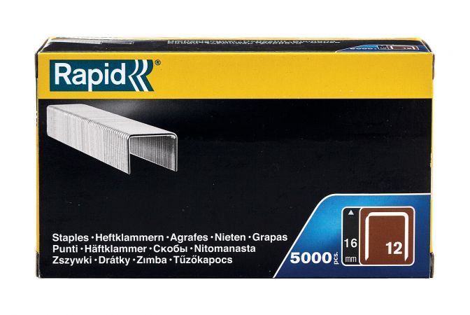 RAPID 16 мм скобы тонкие широкие тип 80 (12 / ВеА 80 / Prebena A / Senco AT)2, 5000 шт RAPID 16 мм скобы тонкие широкие тип 80 (12 / ВеА 80 / Prebena A / Senco AT)2, 5000 шт