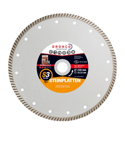 Алмазный диск S3 Turbo (Turbo F) 125x2.1x22.23 DRONCO