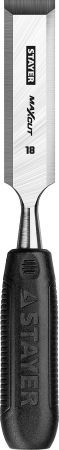 Стамеска STAYER Max-Cut плоская с пластмассовой ручкой, 18мм Стамеска STAYER Max-Cut плоская с пластмассовой ручкой, 18мм
