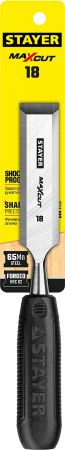 Стамеска STAYER Max-Cut плоская с пластмассовой ручкой, 18мм Стамеска STAYER Max-Cut плоская с пластмассовой ручкой, 18мм