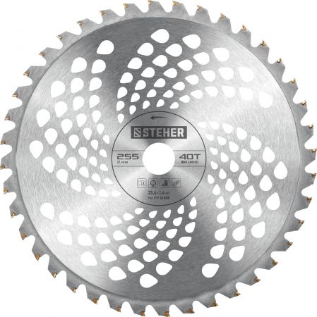Нож для триммера TBH-40 255 мм 40T STEHER