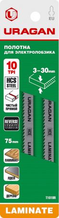 Полотна STAYER STANDARD для эл.лобзиков, HCS, по дереву, фанере, ДВП, ДСП, ламинат, пластик, EU,T101BR, 74/2,5мм, 2шт 